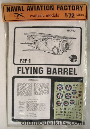 Esoteric 1/72 F2F-1 Flying Barrel - Marines or Navy - (F2F1), NAF-13 plastic model kit